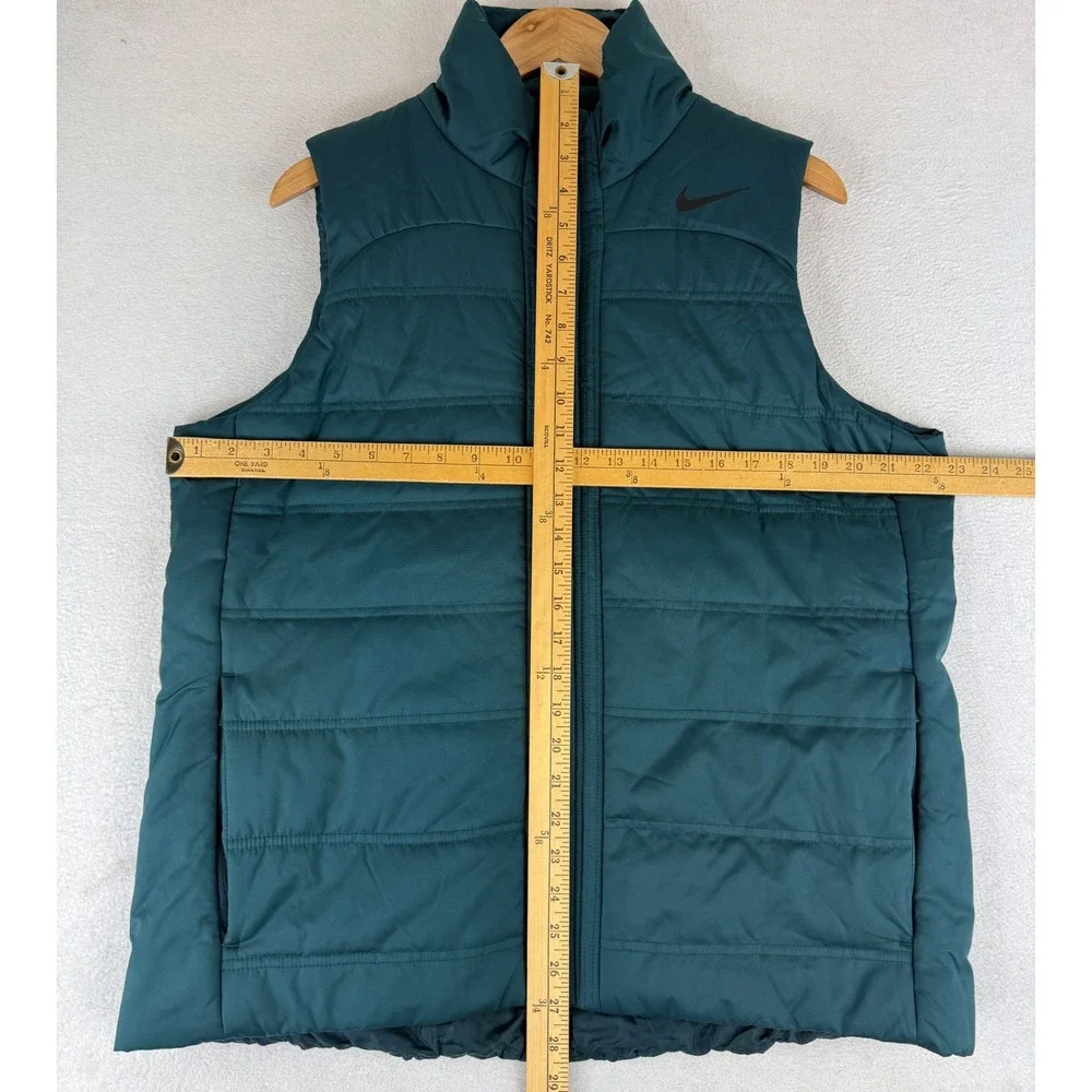Nike Repel Puffer Vest Women XL Teal Green Quilted Full Zip 930359-372
